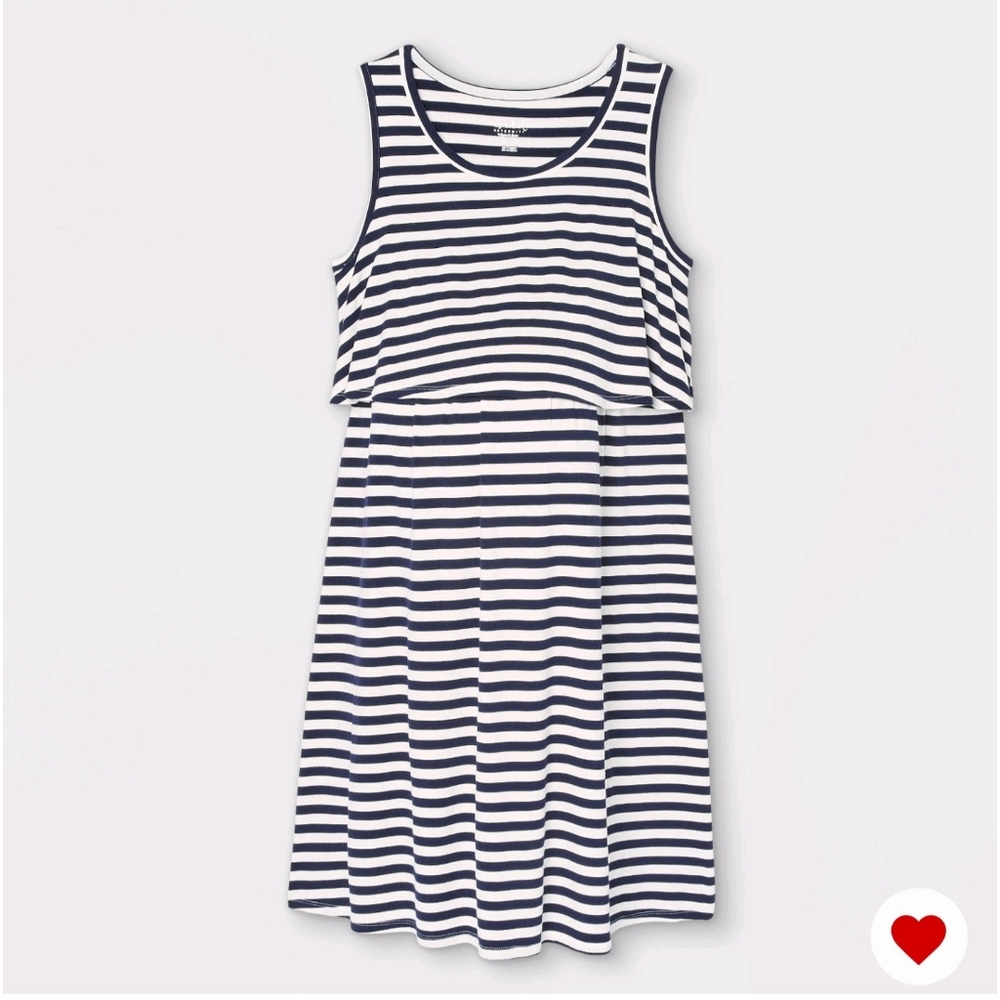 Ingrid and Isabel sleeveless double layer nursing maternity dress